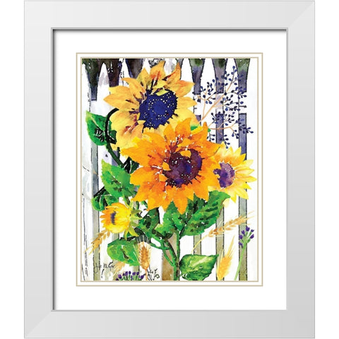 Fenced In I White Modern Wood Framed Art Print with Double Matting by Meyer, Jill