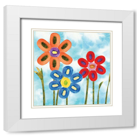Playground I White Modern Wood Framed Art Print with Double Matting by Ferry, Margaret