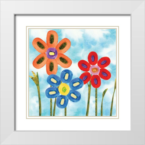 Playground I White Modern Wood Framed Art Print with Double Matting by Ferry, Margaret