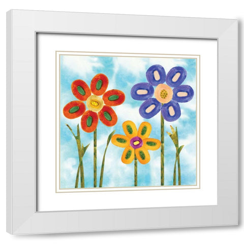 Playground II White Modern Wood Framed Art Print with Double Matting by Ferry, Margaret