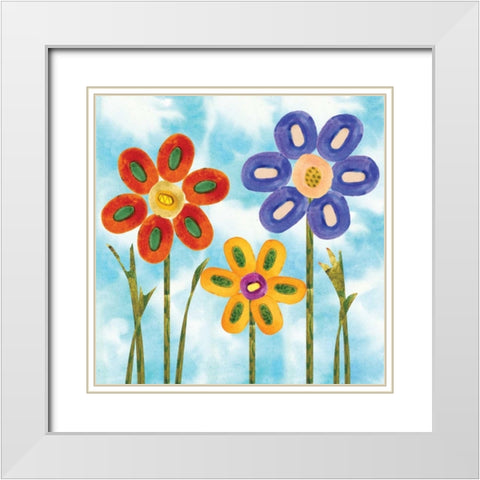Playground II White Modern Wood Framed Art Print with Double Matting by Ferry, Margaret