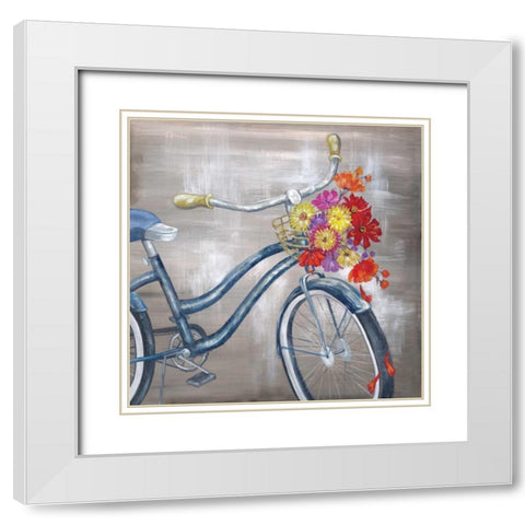 My Bike White Modern Wood Framed Art Print with Double Matting by Ferry, Margaret