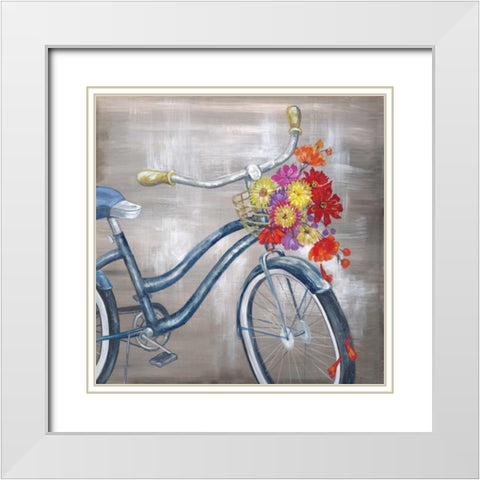 My Bike White Modern Wood Framed Art Print with Double Matting by Ferry, Margaret