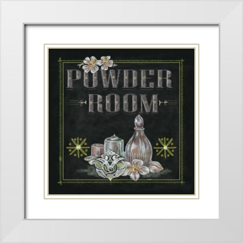 Powder Room White Modern Wood Framed Art Print with Double Matting by Ferry, Margaret