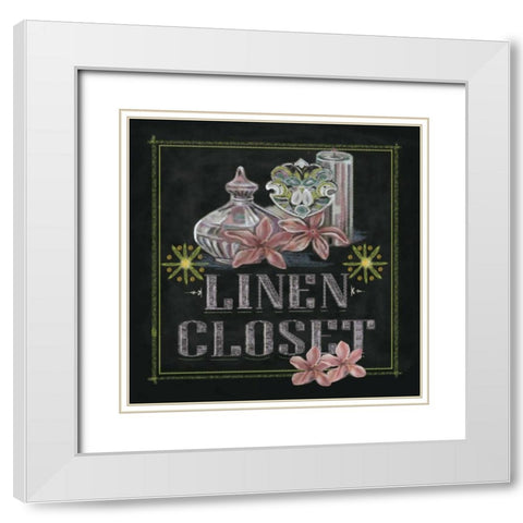 Linen Closet White Modern Wood Framed Art Print with Double Matting by Ferry, Margaret
