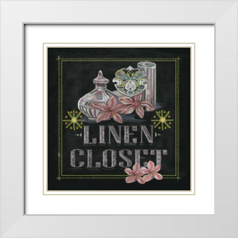 Linen Closet White Modern Wood Framed Art Print with Double Matting by Ferry, Margaret