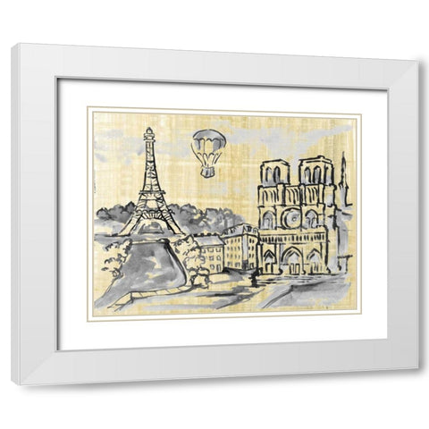 Cities II White Modern Wood Framed Art Print with Double Matting by Ferry, Margaret