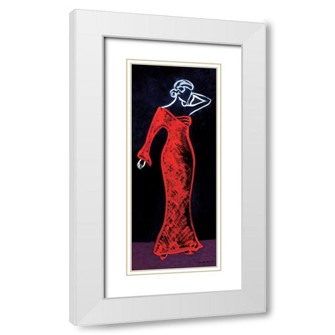 Pin Back White Modern Wood Framed Art Print with Double Matting by Matla, Jennifer