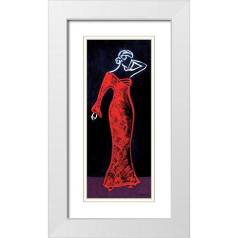 Pin Back White Modern Wood Framed Art Print with Double Matting by Matla, Jennifer