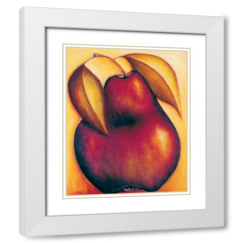Pear White Modern Wood Framed Art Print with Double Matting by Macaulay, Angus