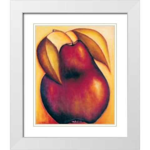 Pear White Modern Wood Framed Art Print with Double Matting by Macaulay, Angus
