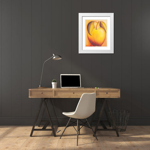 Apple White Modern Wood Framed Art Print with Double Matting by Macaulay, Angus