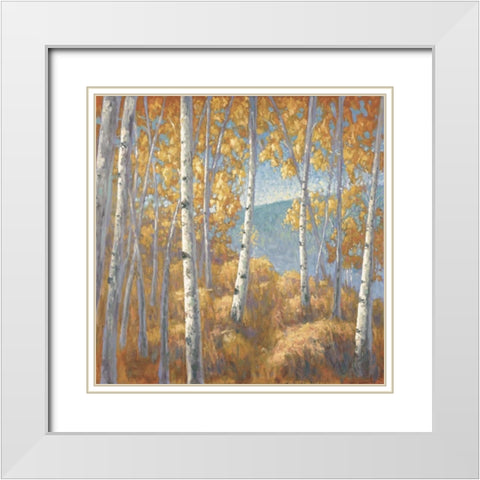 Fall Aspen I White Modern Wood Framed Art Print with Double Matting by Macnab, John
