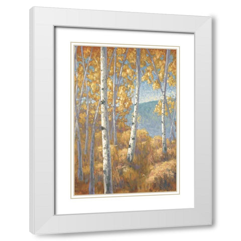 Aspen Forest I White Modern Wood Framed Art Print with Double Matting by Macnab, John