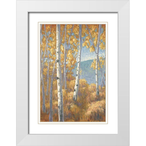 Aspen Forest I White Modern Wood Framed Art Print with Double Matting by Macnab, John