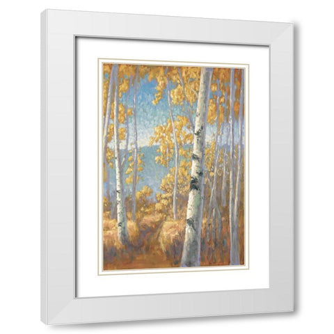 Aspen Forest II White Modern Wood Framed Art Print with Double Matting by Macnab, John