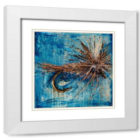 Adams Parachute Fly White Modern Wood Framed Art Print with Double Matting by Monahan, Jodi