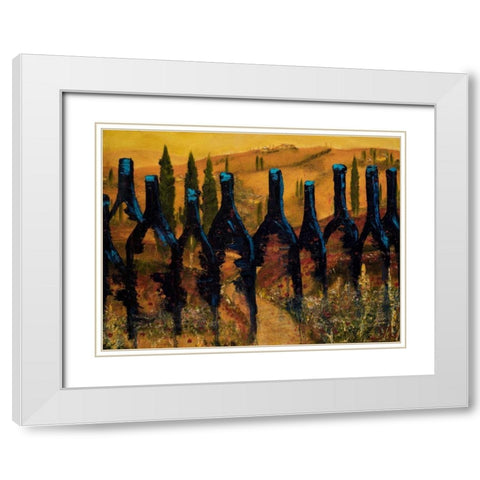 Tuscan Vinos White Modern Wood Framed Art Print with Double Matting by Monahan, Jodi