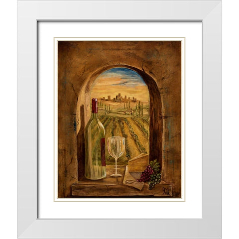 Through This Window White Modern Wood Framed Art Print with Double Matting by Monahan, Jodi