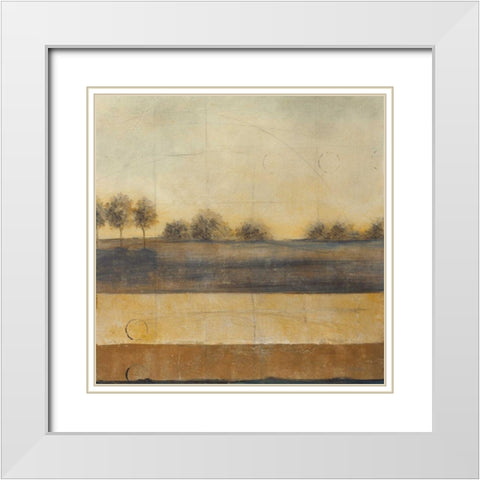 Silent Journey II White Modern Wood Framed Art Print with Double Matting by Martin, Cheryl