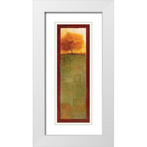 Autumn Vision I White Modern Wood Framed Art Print with Double Matting by Martin, Cheryl