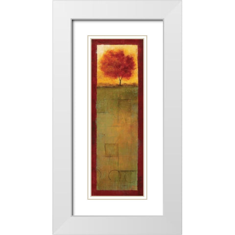 Autumn Vision II White Modern Wood Framed Art Print with Double Matting by Martin, Cheryl
