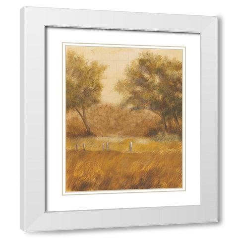 Traveled Path I White Modern Wood Framed Art Print with Double Matting by Martin, Cheryl