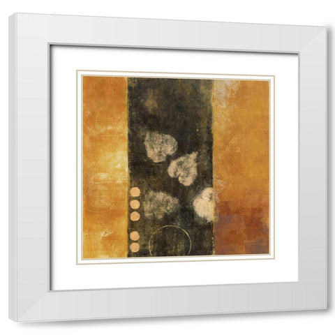 Interconnection I White Modern Wood Framed Art Print with Double Matting by Martin, Cheryl
