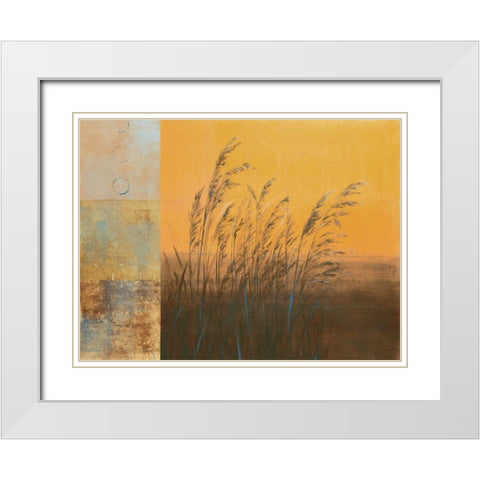Shimmering I White Modern Wood Framed Art Print with Double Matting by Martin, Cheryl