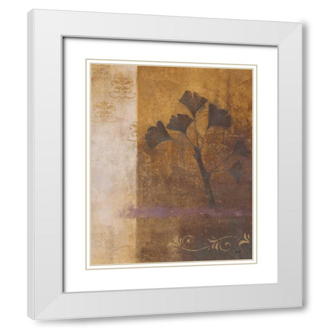 Woodland Shadows I White Modern Wood Framed Art Print with Double Matting by Martin, Cheryl