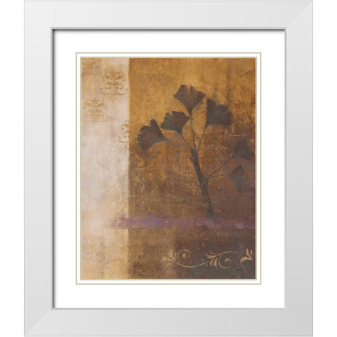 Woodland Shadows I White Modern Wood Framed Art Print with Double Matting by Martin, Cheryl
