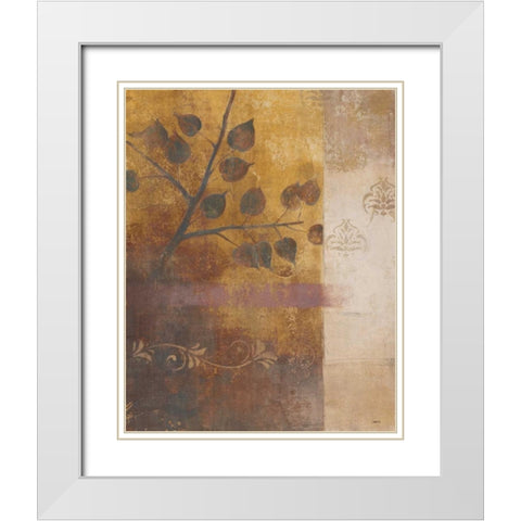 Woodland Shadows II White Modern Wood Framed Art Print with Double Matting by Martin, Cheryl