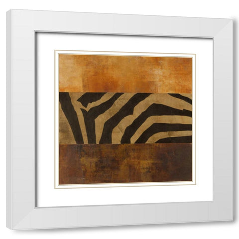 Instinct II White Modern Wood Framed Art Print with Double Matting by Martin, Cheryl