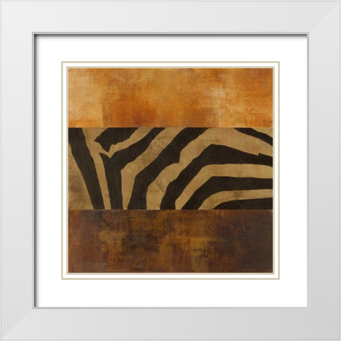 Instinct II White Modern Wood Framed Art Print with Double Matting by Martin, Cheryl