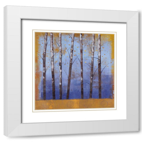 Birch Trees II White Modern Wood Framed Art Print with Double Matting by Martin, Cheryl