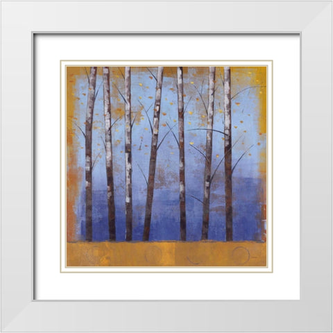 Birch Trees II White Modern Wood Framed Art Print with Double Matting by Martin, Cheryl