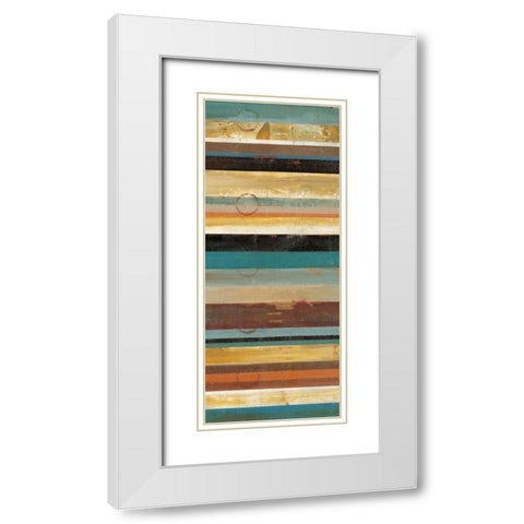 Stripes Panel I White Modern Wood Framed Art Print with Double Matting by Martin, Cheryl