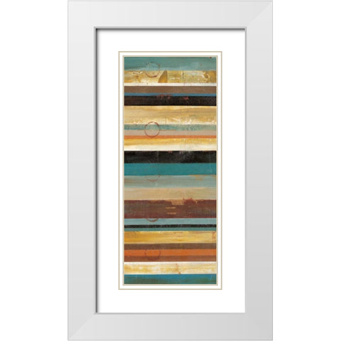 Stripes Panel I White Modern Wood Framed Art Print with Double Matting by Martin, Cheryl