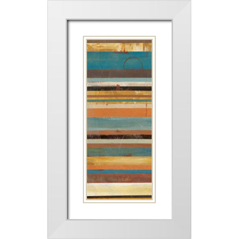 Stripes Panel II White Modern Wood Framed Art Print with Double Matting by Martin, Cheryl
