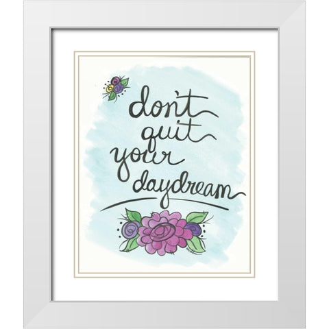 Daydream White Modern Wood Framed Art Print with Double Matting by Martin, Monica