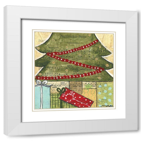 Presents White Modern Wood Framed Art Print with Double Matting by Martin, Monica