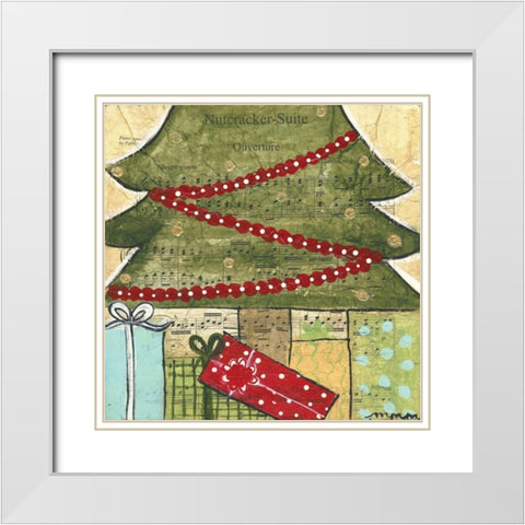 Presents White Modern Wood Framed Art Print with Double Matting by Martin, Monica