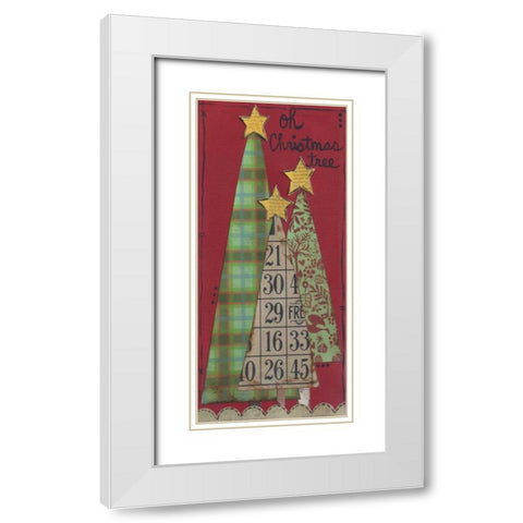 Christmas Tree  White Modern Wood Framed Art Print with Double Matting by Martin, Monica