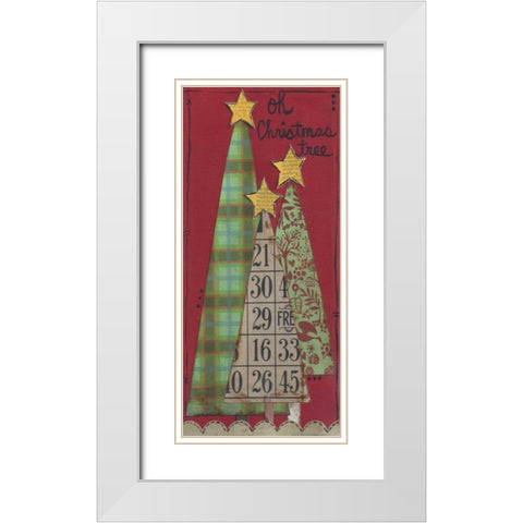 Christmas Tree  White Modern Wood Framed Art Print with Double Matting by Martin, Monica