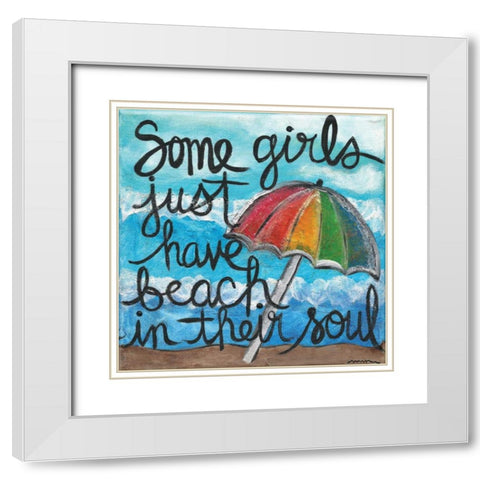 Some Girls White Modern Wood Framed Art Print with Double Matting by Martin, Monica