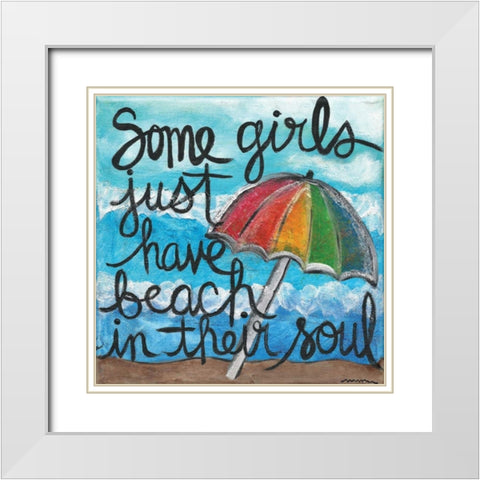 Some Girls White Modern Wood Framed Art Print with Double Matting by Martin, Monica