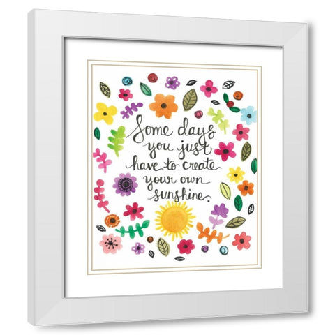 Some Days White Modern Wood Framed Art Print with Double Matting by Martin, Monica