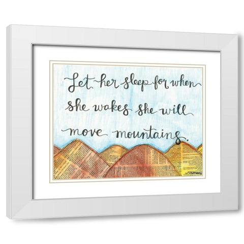 Let Her Sleep White Modern Wood Framed Art Print with Double Matting by Martin, Monica