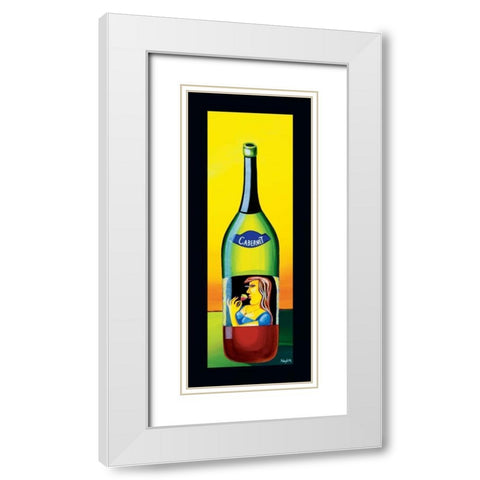 Cabernet White Modern Wood Framed Art Print with Double Matting by Naylor, Mary