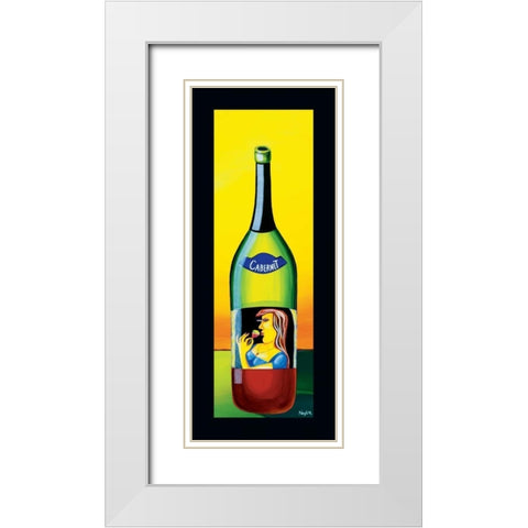 Cabernet White Modern Wood Framed Art Print with Double Matting by Naylor, Mary